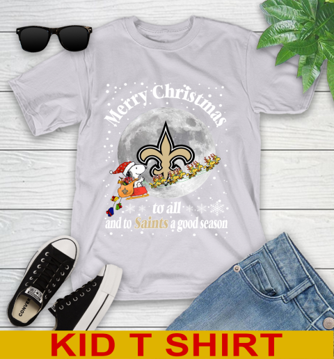 New Orleans Saints Merry Christmas To All And To Saints A Good Season NFL Football Sports Youth T-Shirt 4