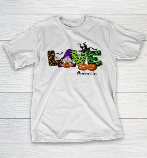 Love gnome pumpkin T Shirt tshirt halloween grandma T-Shirt