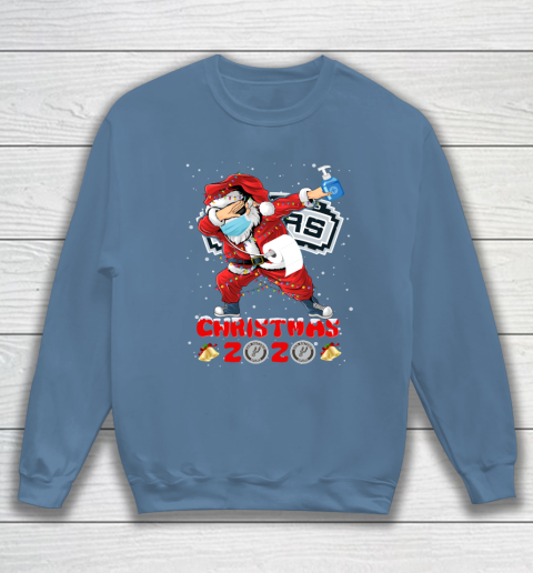 San Antonio Spurs Funny Santa Claus Dabbing Christmas 2020 NBA Sweatshirt 6