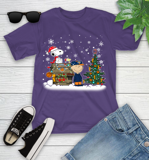 New York Knicks NBA Basketball Christmas The Peanuts Movie Snoopy Championship Youth T-Shirt 3