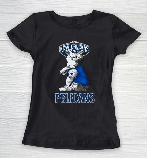 NBA Basketball My Cat Loves New Orleans Pelicans Women's T-Shirt