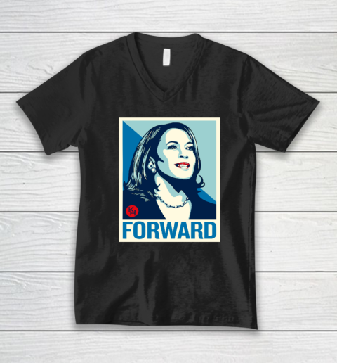 Kamala Harris Forward V-Neck T-Shirt