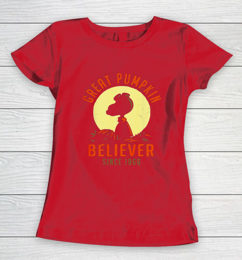 Peanuts Great Pumpkin believer since 1966 Halloween Women's T-Shirt 9