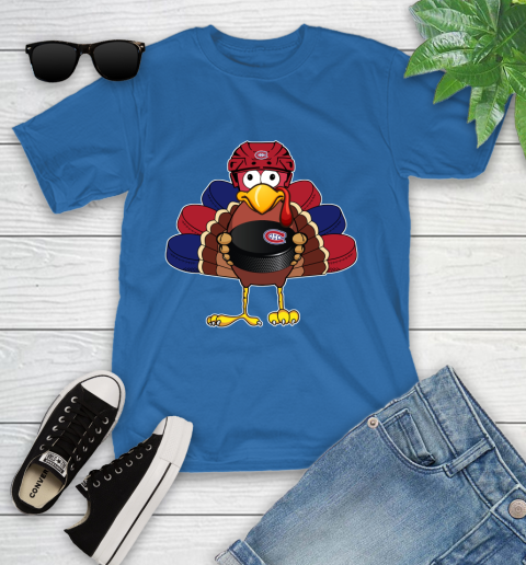 Montreal Canadiens Turkey Thanksgiving Day Youth T-Shirt 9