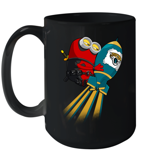 NFL Football Jacksonville Jaguars Deadpool Minion Marvel Shirt Ceramic Mug 15oz