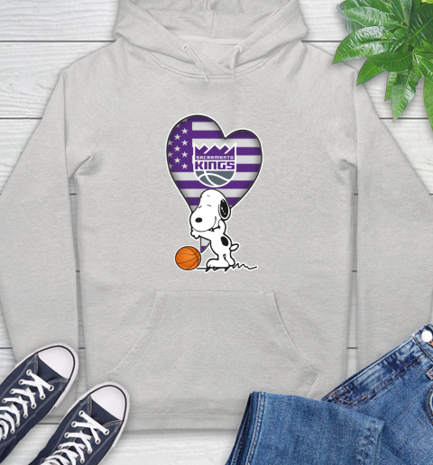 Sacramento Kings NBA Basketball The Peanuts Movie Adorable Snoopy Hoodie