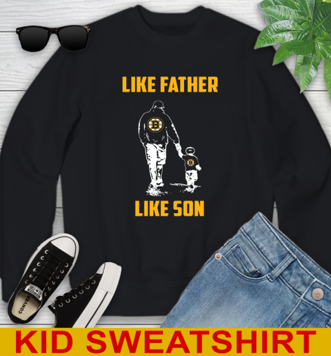 Boston Bruins NHL Hockey Like Father Like Son Sports Youth Sweatshirt