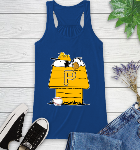 MLB Pittsburgh Pirates Snoopy Woodstock The Peanuts Movie Baseball T Shirt Racerback Tank 9