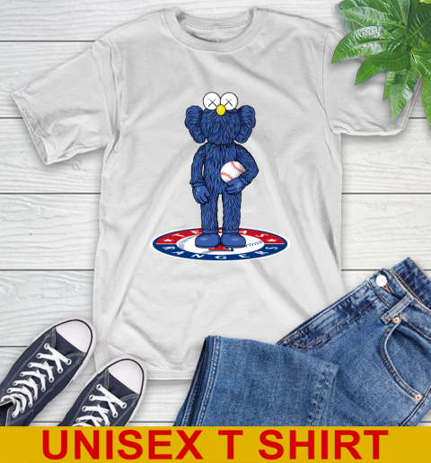 MLB Baseball Texas Rangers Kaws Bff Blue Figure Shirt T-Shirt