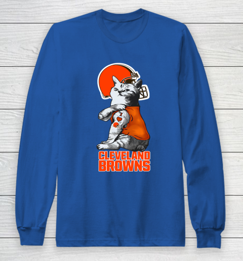 NFL Football My Cat Loves Cleveland Browns Long Sleeve T-Shirt 6