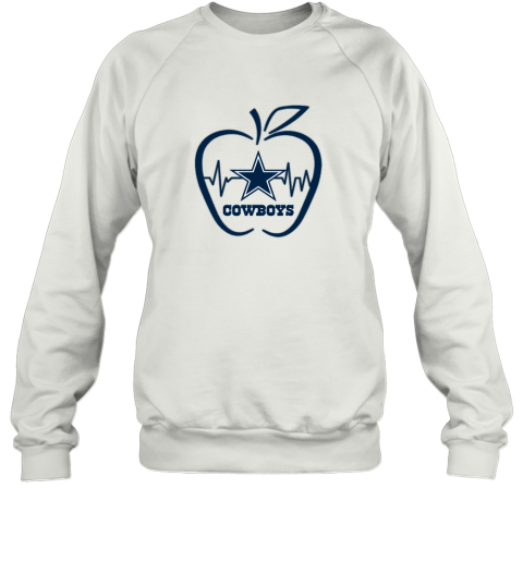 Apple Heartbeat Teacher Symbol Denver Broncos Long Sleeve T-Shirt 