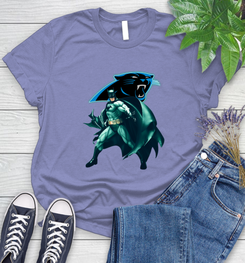 NFL Batman Football Sports Carolina Panthers Women's T-Shirt 11