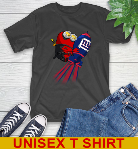 NFL Football New York Giants Deadpool Minion Marvel Shirt T-Shirt