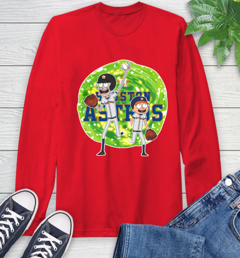 MLB Houston Astros Rick And Morty Baseball Sports Long Sleeve T-Shirt 10