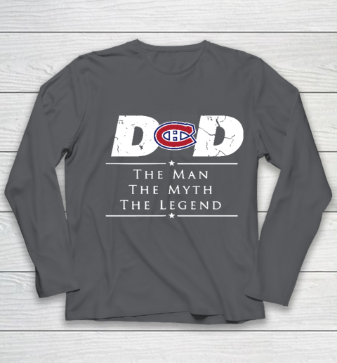 Montreal Canadiens NHL Ice Hockey Dad The Man The Myth The Legend Youth Long Sleeve 6