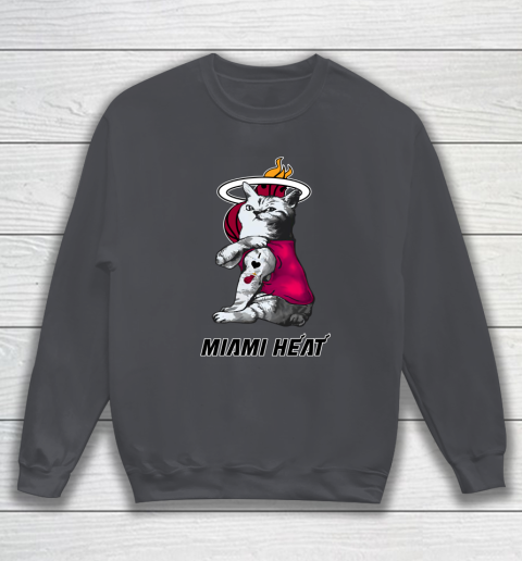 NBA Basketball My Cat Loves Miami Heat Sweatshirt 4
