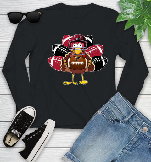 Atlanta Falcons Turkey Thanksgiving Day Youth Long Sleeve 2