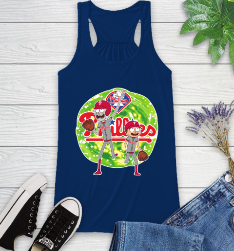 MLB Philadelphia Phillies Rick And Morty Baseball Sports Racerback Tank 9