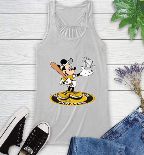 MLB Baseball Pittsburgh Pirates Cheerful Mickey Disney Shirt Racerback Tank 2