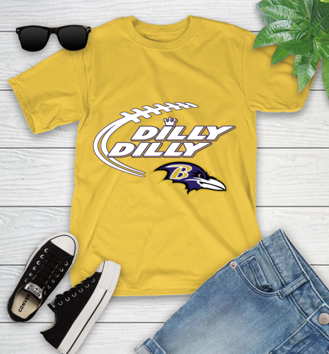 NFL Baltimore Ravens Dilly Dilly Football Sports Youth T-Shirt 8