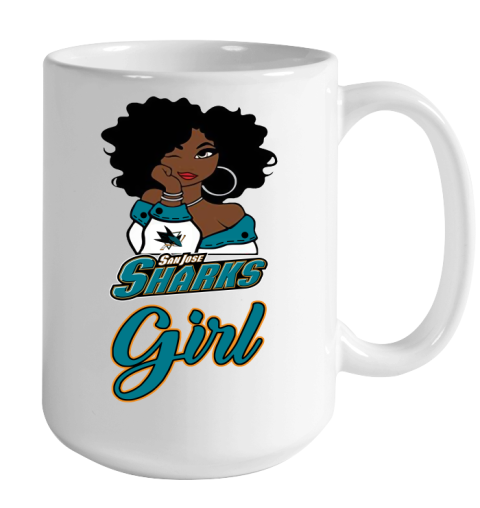 San Jose Sharks Girl NHL Color Changing Mug 15oz 2