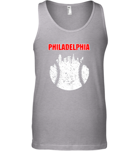 mo1y vintage philadelphia cityscape baseball retro unisex tank 17 front sport grey