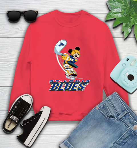 NHL Hockey St.Louis Blues Cheerful Mickey Mouse Shirt Sweatshirt 10