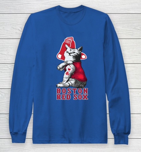 MLB Baseball My Cat Loves Boston Red Sox Long Sleeve T-Shirt 6