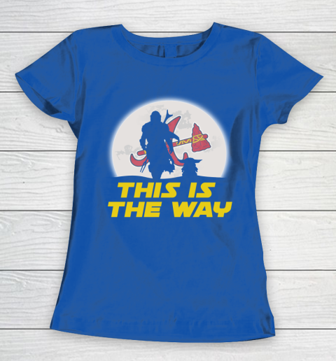 Atlanta Braves MLB Baseball Star Wars Yoda And Mandalorian This Is The Way Women's T-Shirt 8