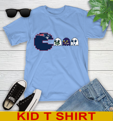New England Patriots NFL Football Pac Man Champion Youth T-Shirt 11