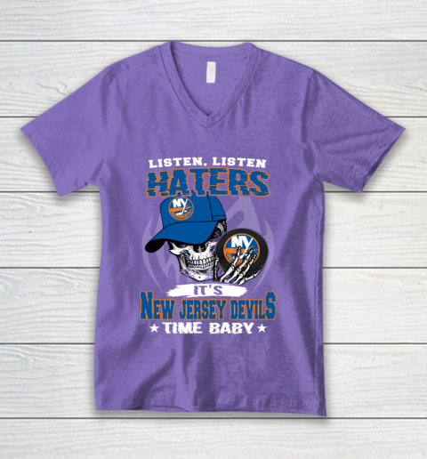 Listen Haters It is ISLANDERS Time Baby NHL V-Neck T-Shirt 8