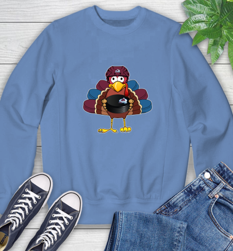 Colorado Avalanche Turkey Thanksgiving Day Sweatshirt 11