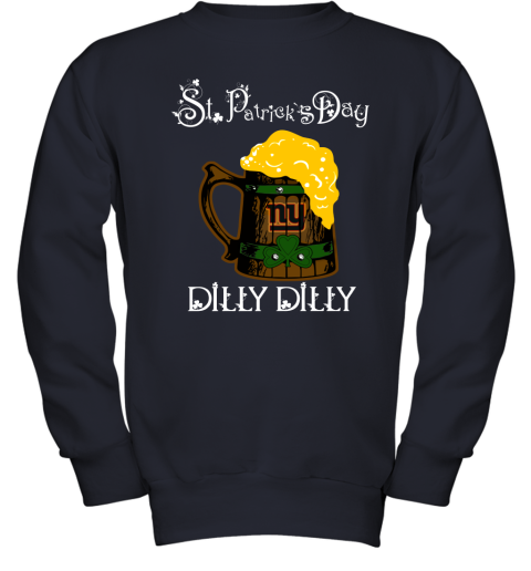 NFL New York Giants St Patrick's Day Dilly Dilly Beer Football Sports szWXUWRxlEo youth sweatshirt 47 95 151514 front navy