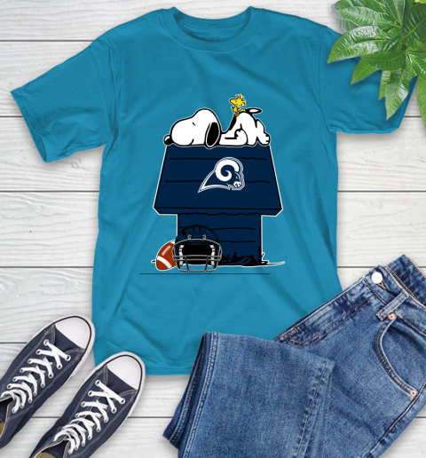 Los Angeles Rams NFL Football Snoopy Woodstock The Peanuts Movie T-Shirt 8