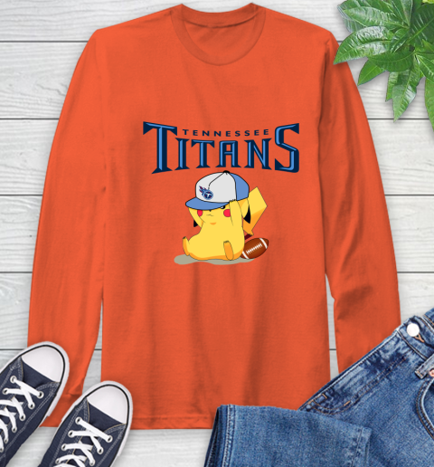 NFL Pikachu Football Tennessee Titans Long Sleeve T-Shirt 5