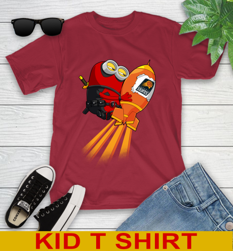NBA Basketball Phoenix Suns Deadpool Minion Marvel Shirt Youth T-Shirt 12