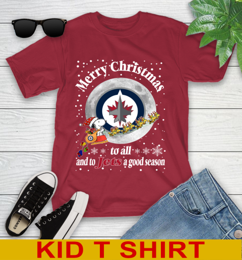 Winnipeg Jets Merry Christmas To All And To Jets A Good Season NHL Hockey Sports Youth T-Shirt 12