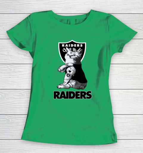 NFL Football My Cat Loves Oakland Raiders Women's T-Shirt 5