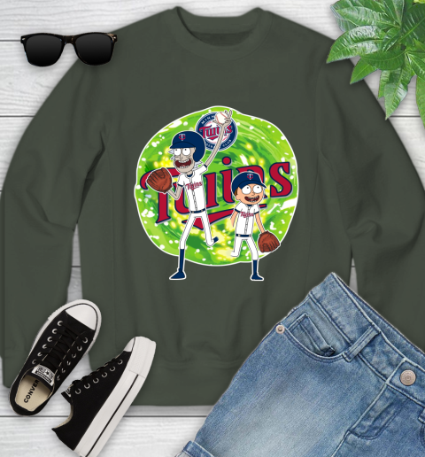 MLB Minnesota Twins Rick And Morty Baseball Sports Youth Sweatshirt 10