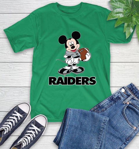 NFL Football Oakland Raiders Cheerful Mickey Mouse Shirt T-Shirt 8