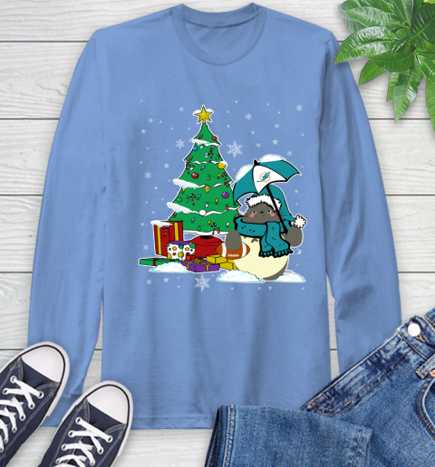 Miami Dolphins NFL Football Cute Tonari No Totoro Christmas Sports Long Sleeve T-Shirt 12