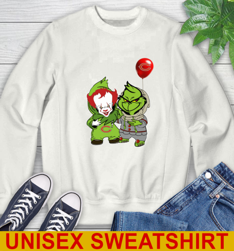 Chicago Bears Baby Pennywise Grinch Christmas NFL Football Sweatshirt