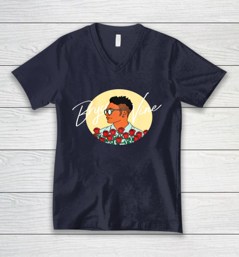 Bryce Vine Merch Circular Roses V-Neck T-Shirt 2