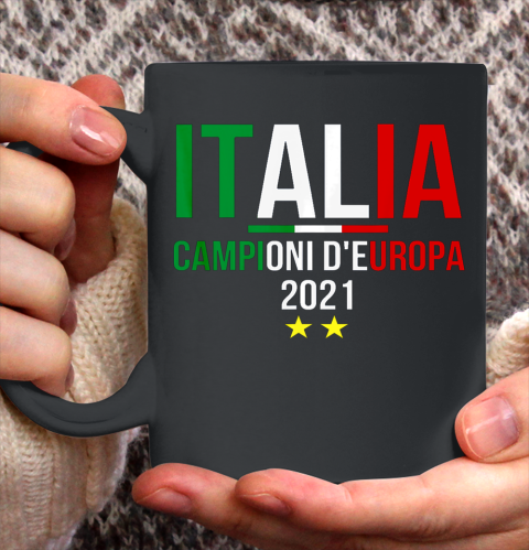 Italy Soccer Jersey Shirt Italy Champions of Europe 2021 Ceramic Mug 11oz
