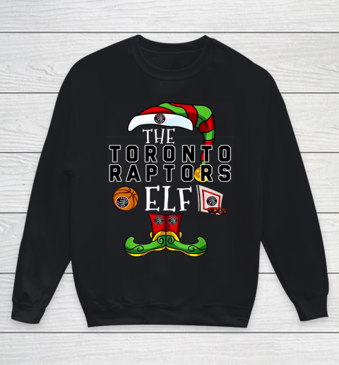 Toronto Raptors Christmas ELF Funny NBA Youth Sweatshirt