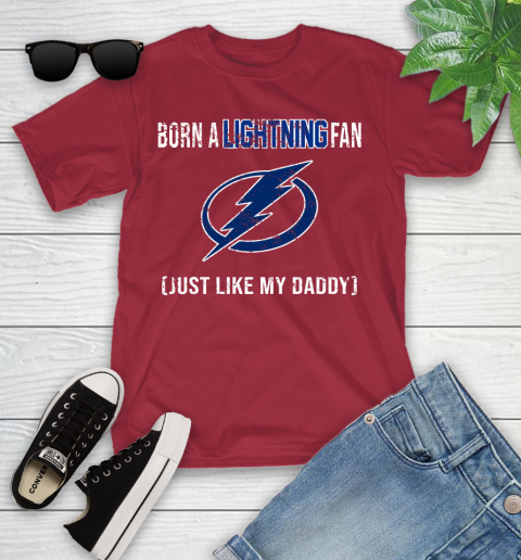 NHL Tampa Bay Lightning Hockey Loyal Fan Just Like My Daddy Shirt Youth T-Shirt 12