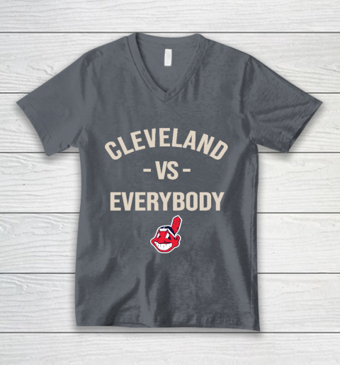 Cleveland Indians Vs Everybody V-Neck T-Shirt 4