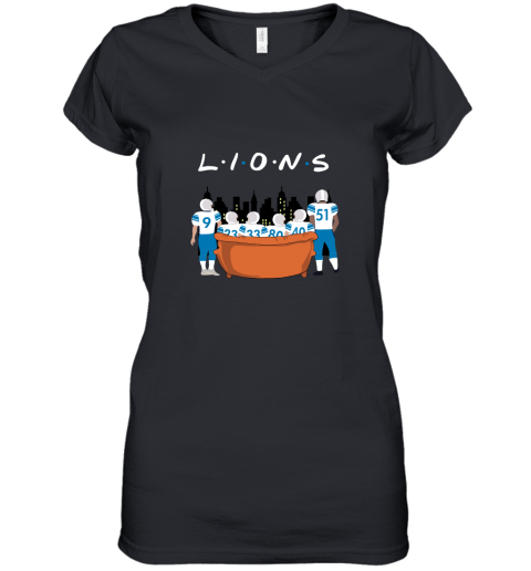 The Detroit Lions Together F.R.I.E.N.D.S NFL Women's V-Neck T-Shirt