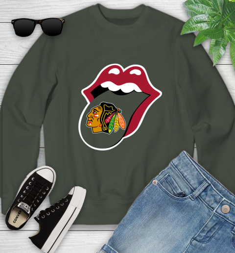 Chicago Blackhawks NHL Hockey Lips I Root For My Team Adoring Fan 124