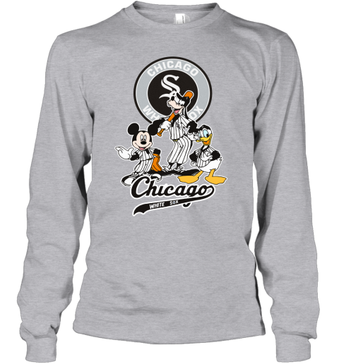 MLB Chicago White Sox Mickey Mouse Donald Duck Goofy Baseball T Shirt Youth Long  Sleeve